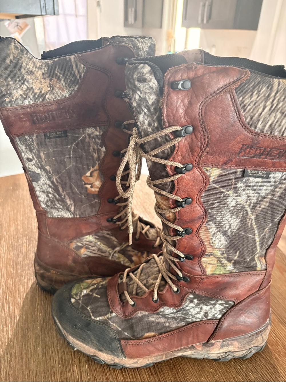 RED HEAD snake boots